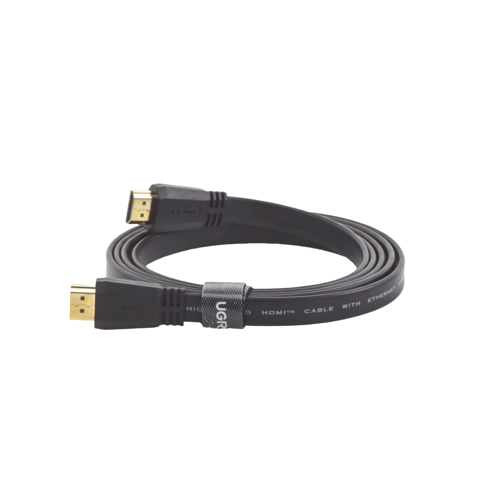 Cable HDMI 2.0 Plano de 1.5 Metros (4.92 Pies) / 4K@60Hz / HDR / 3D / HEC (Canal Ethernet HDMI) / ARC (Canal de Retorno de Audio / Color Profundo de 48 Bits / Audio de 32 Canales / HDCP / Audio Dolby True HD 7.1 / 18 Gbps / EstaÑado y Triple Blindaje / A