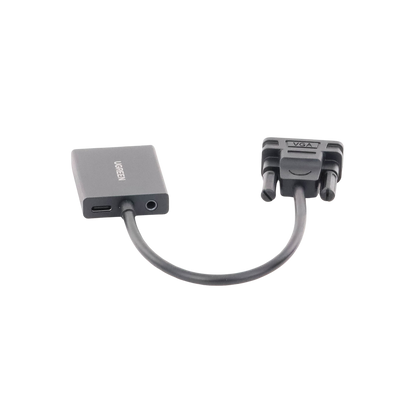 VGA Macho / Salida: HDMI Hembra / Resolución de 1080P@60Hz / Puerto Estéreo de 3.5 mm / Plug and Play, Sin Controlador / Longitud del Cable 15 cm (5.91 Pulgadas). / Incluye Cable de Alimentación USB / Incluye Cable de Audio de 3.5mm.
