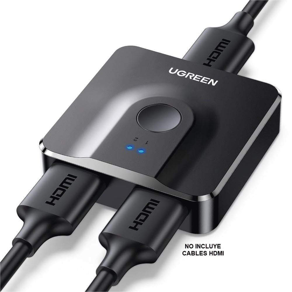 Switch/Divisor HDMI 4K 60Hz (Splitter) | Bidireccional (2 Entradas 1 Salida/1 Entrada 2 Salidas | Switch Conmutable | Led Indicador | 3D | HDR | Dolby Atmos | Potente Chip IC | Diseño Compacto | No Requiere Energía