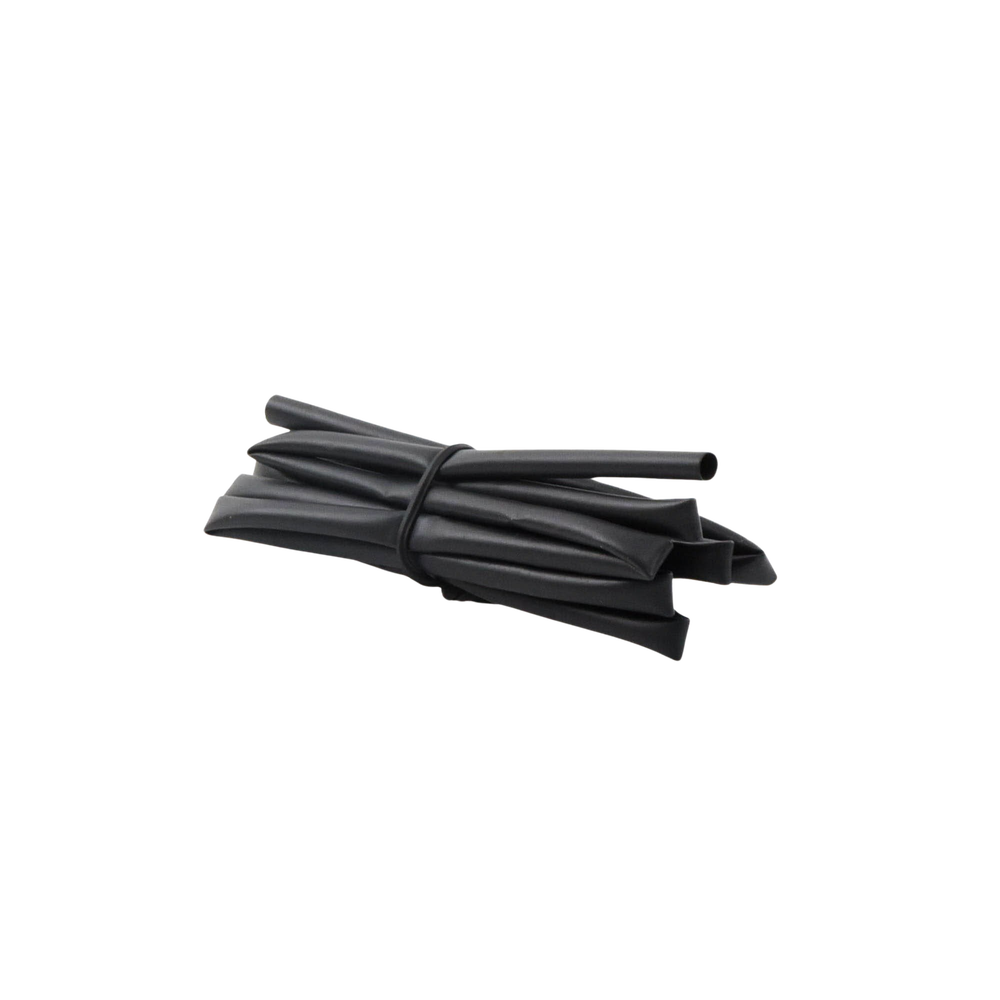 Tubo Termoencogible (Termofit) Negro de 1.2 m, 1/8" de Diámetro, Reduce de 2:1, Poliolefina.