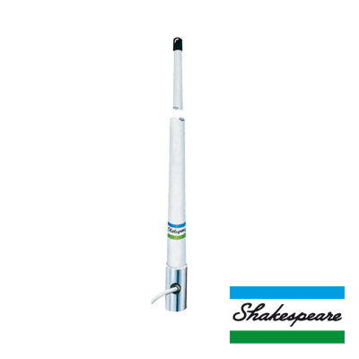 Antena Marina VHF de Fibra de Vidrio / Para Uso en Embarcaciones / Ganancia de 6 dB / 50 Watts / Base de Acero Inoxidable