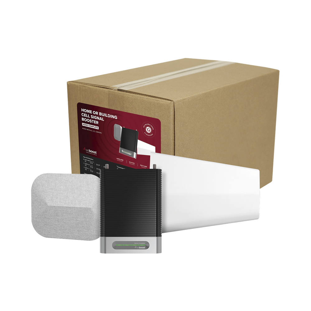 KIT Amplificador de Señal Celular, HOME COMPLETE | Mejora la Señal Celular de todos los Operadores | Cubre áreas en interior de hasta 1200 m² con 4 antenas