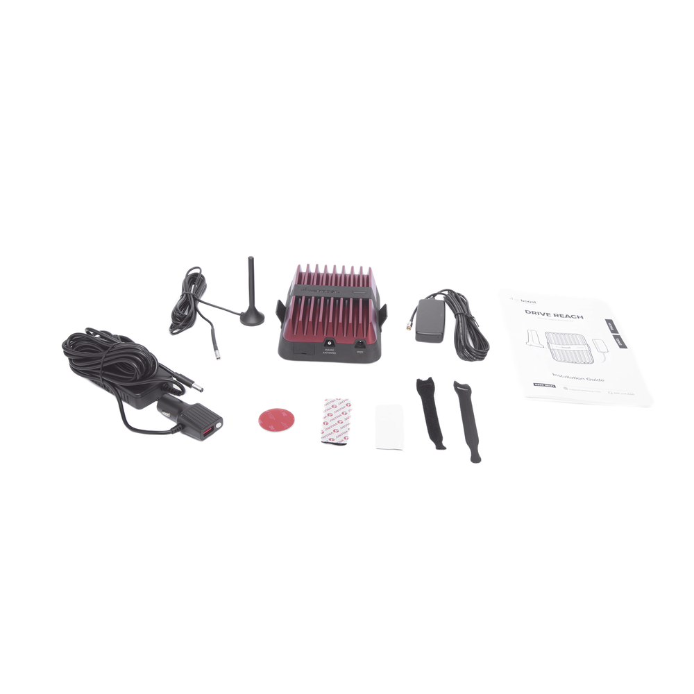 KIT de Amplificador de Señal Celular, DRIVE REACH | Capta Señal Celular de las Torres más Lejanas para que se Mantenga Comunicado y con Datos 4G LTE y 3G | Ideal para cualquier tipo de Vehículo de Pasajeros, Camionetas, Pick up