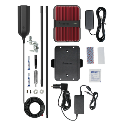 KIT Amplificador de Señal Celular 4G, 3G, VoLTE y Voz Convencional, Drive Reach OTR/ Especial para Tractocamión y Pick up Pesados/ Soporta múltiples dispositivos y compañías como Telcel, AT&T y Movistar a la vez.