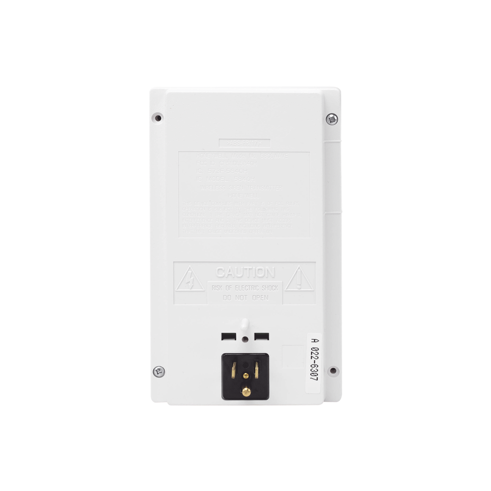Sirena inalámbrica Honeywell compatible con los panel VISTA con receptor 5883h y paneles LYNX / Batería de Larga Duración 3-5 años