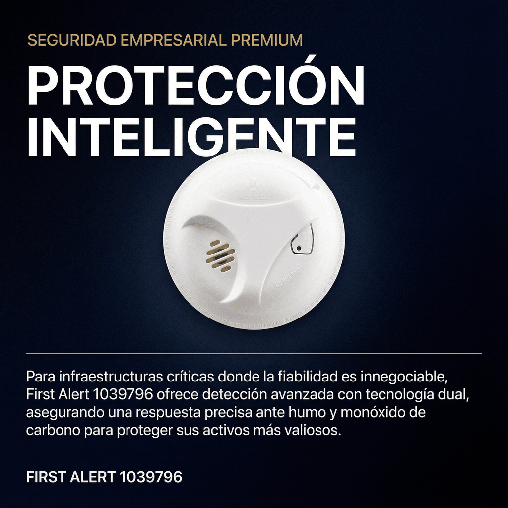 Detector de Humo Autónomo, No Requiere Panel, Con Botón para Silenciar, Sensor por Ionización