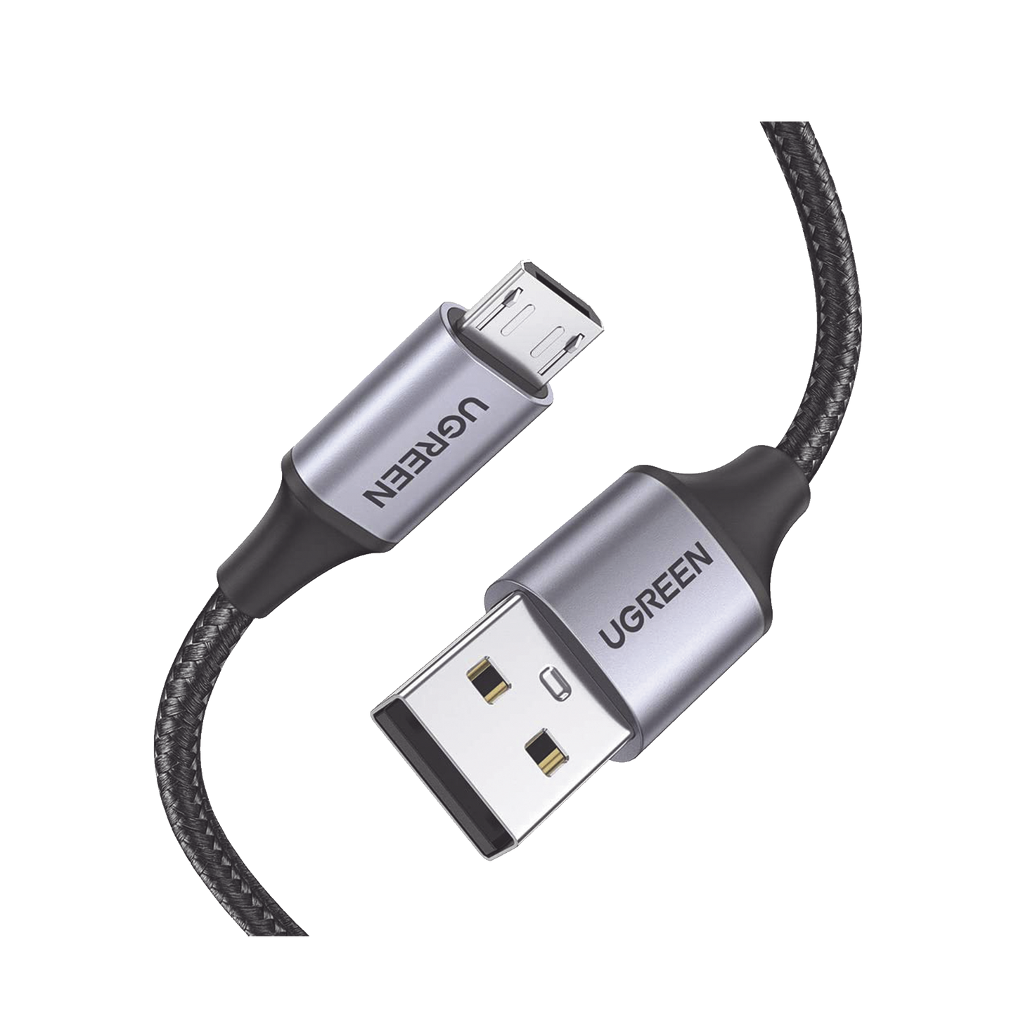 Cable USB-A a Micro USB | 1 Metro (3.28 Pies) | Carga Rápida | QC 3.0/2.0 | FPC | AFC | Transferencia de Datos de 480 Mbps | Recarga hasta 18W | Protección Integrada | Caja de Aluminio | Nylon Trenzado | Color Negro