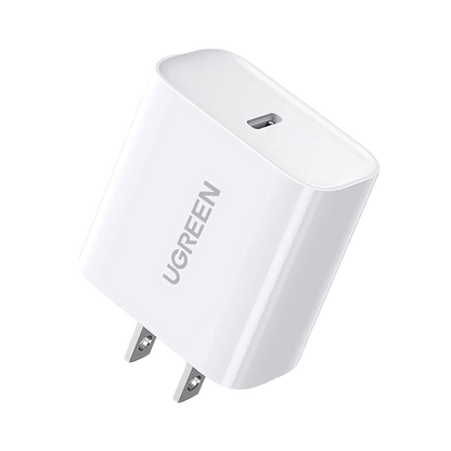 Cargador USB-C de 20W | 1 USB-C de Carga Rápida | QC4.0+ | PD3.0 | PPS | BC1.2| Carga Inteligente | Chip PWM | Múltiple Protección | Mayor Eficiencia Energética | Tamaño Compacto | Carcasa Ignifuga | Color Blanco.