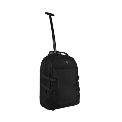 Mochila VX Sport EVO con Ruedas, Mango Telescópico y Correas al Hombro. Fabricada en Poliéster Negro repelente al Agua. Backpack on Wheels.