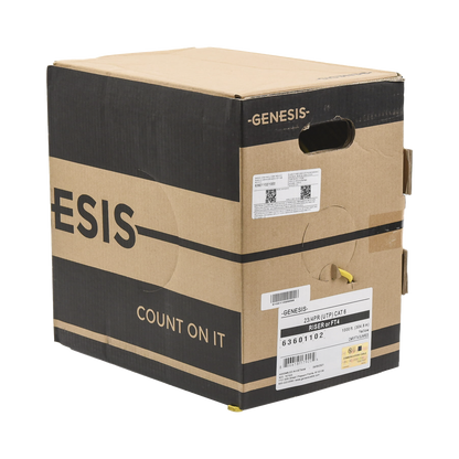 Bobina de Cable de 305 Metros (1000 Pies) UTP Cat6 Riser / Color Amarillo / UL, CMR, Probado a 350 Mhz / Para Aplicaciones de CCTV, Redes de Datos, IP Megapixel, Control RS485