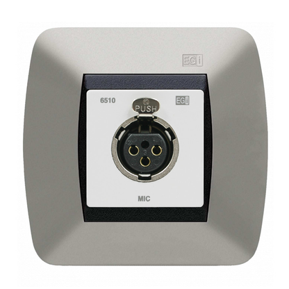 CONEXIÓN CAJA 60 MM. XLR HEMBRA DE PARED. BLANCO.