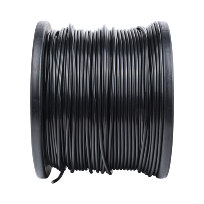 Bobina de 305 Metros (1000 Pies) Cat5e con Gel para Exterior, Color Negro, para Aplicaciones en Sistemas de Redes de Datos y Cableado Estructurado. Uso Intemperie.
