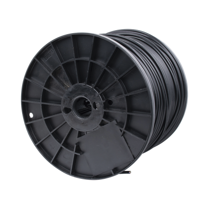 Bobina de 305 Metros (1000 Pies) Cat5e con Gel para Exterior, Color Negro, para Aplicaciones en Sistemas de Redes de Datos y Cableado Estructurado. Uso Intemperie.