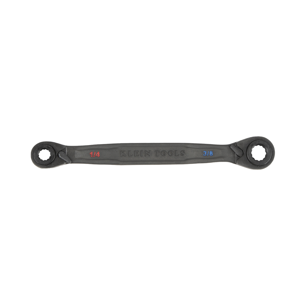 Juego de 2 llaves Estriadas de Matraca 4 en 1 con 8 Medidas Inglesas 1/2-5/8", 3/4-9/16", 1/4-3/8", 7/16-5/16"