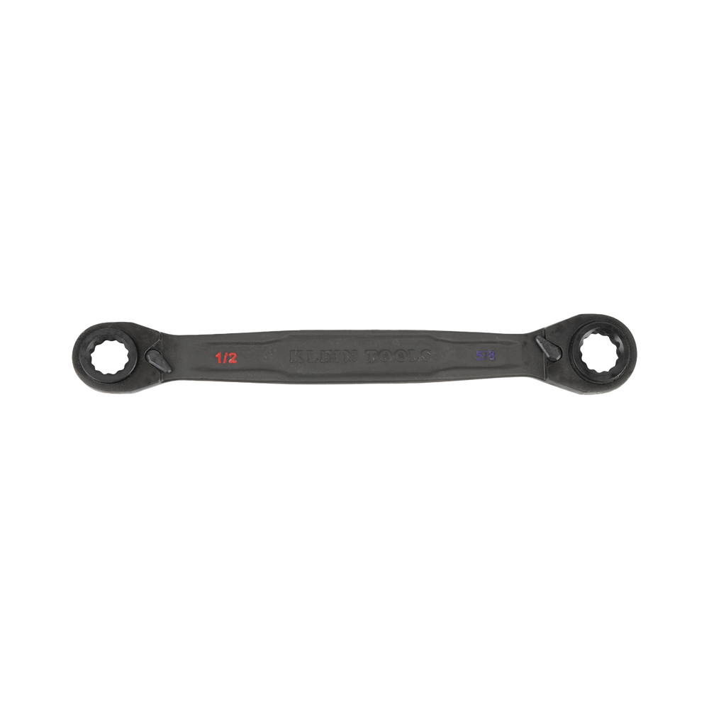 Juego de 2 llaves Estriadas de Matraca 4 en 1 con 8 Medidas Inglesas 1/2-5/8", 3/4-9/16", 1/4-3/8", 7/16-5/16"