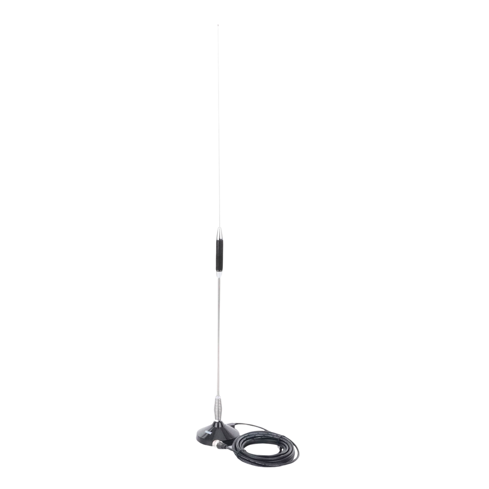Antena Móvil para Rango de Frecuencia de Banda Civil (CB) 26.960 - 27.400 MHz.