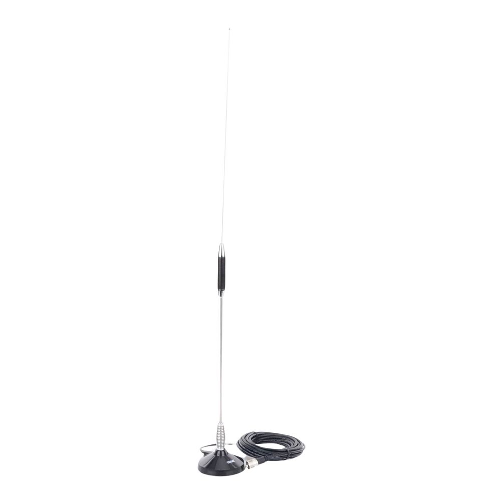 Antena Móvil para Rango de Frecuencia de Banda Civil (CB) 26.960 - 27.400 MHz.