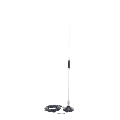 Antena Móvil para Rango de Frecuencia de Banda Civil (CB) 26.960 - 27.400 MHz.