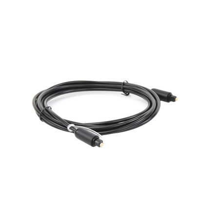 Cable Óptico Toslink (S/PDIF) de Alta Calidad para Audio Digital / 3 Metros (9.84 Pies) / Tapa de Protección / Dolby 7.1 Canales / Diseño Durable / Plug & Play / Color Negro