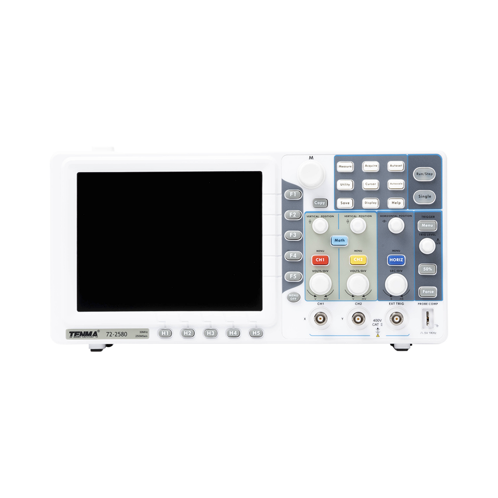 Osciloscopio Análogo TENMA compacto de Mesa, 2 Canales, 30 MHz.