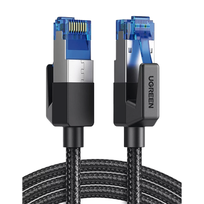 Cable Ethernet Cat8 CLASS F/FTP Redondo con Malla de Nylon 1 Metro (3.28 Pies)