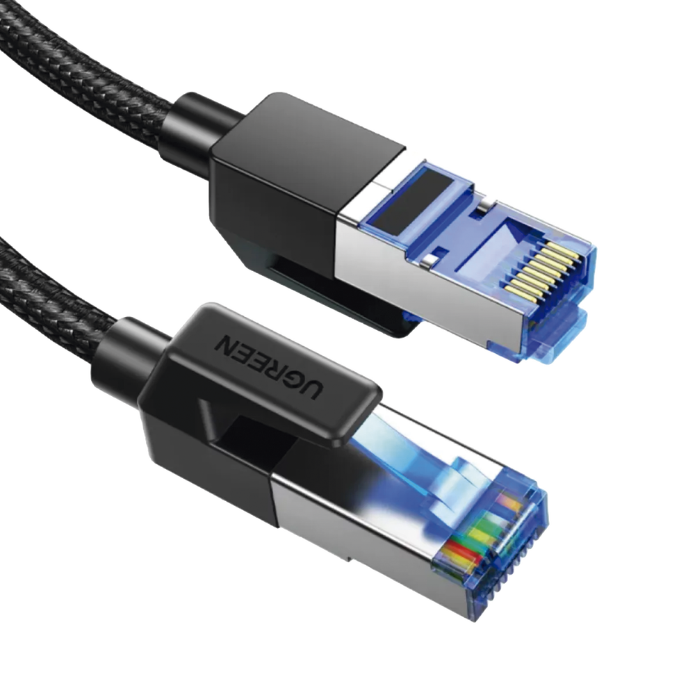 Cable Ethernet Cat8 CLASS F/FTP Redondo con Malla de Nylon 2 Metros (6.56 Pies)