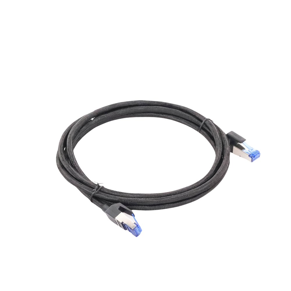 Cable Ethernet Cat8 CLASS F/FTP Redondo con Malla de Nylon 2 Metros (6.56 Pies)