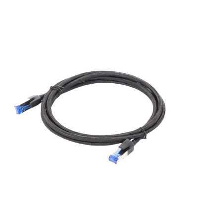 Cable Ethernet Cat8 CLASS F/FTP Redondo con Malla de Nylon 2 Metros (6.56 Pies)