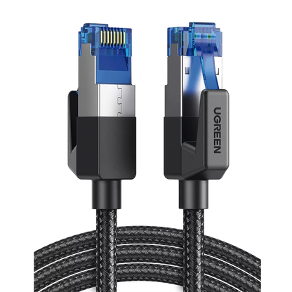 Cable Ethernet Cat8 Class F/FTP Redondo con Malla de Nylon 5 Metros (16.40 Pies)