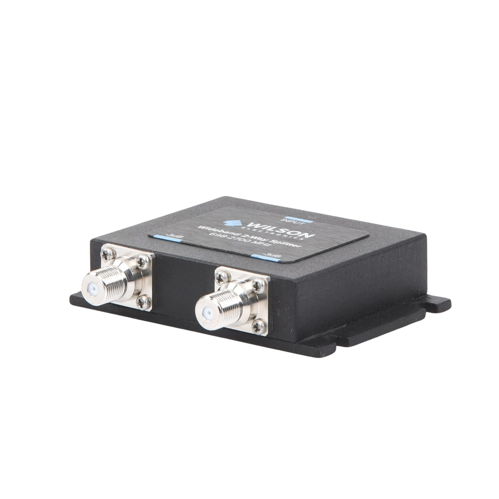 Divisor de Potencia Coaxial 2 Vías / 698-2700 MHz / 75 Ohm / Pérdida por División 3 dB / Aislamiento ≥20 dB / Conector F-hembra / Diseño Microstrip