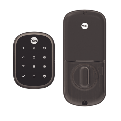 Cerradura ASSURE YRD256/ Color Bronce/ Teclado /Apertura por Smartphone Opcional/Para puertas Izq o Derecha de 35 a 57 mm de espesor