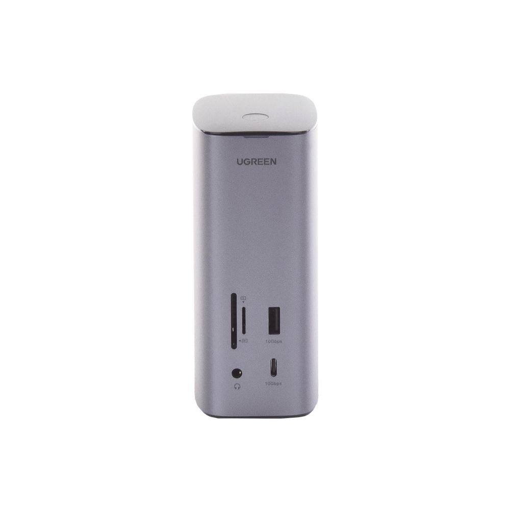 HUB USB-C (Docking Revodok Pro) 12 en 1 | 2 USB-A 3.0 | 1 USB-C PD Carga 100W | 1 USB-A 3.1 | 1 USB-C 3.1 | HDMI 4K | HDMI 8K Ultra HD | Display Port 4K | RJ45 (Gigabit) | Lector Tarjeta SD + Micro SD (TF) | Jack Audio 3.5mm.