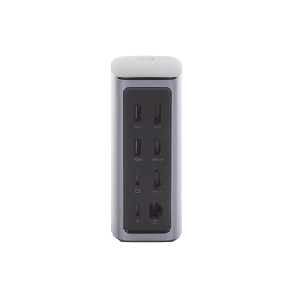 HUB USB-C (Docking Revodok Pro) 12 en 1 | 2 USB-A 3.0 | 1 USB-C PD Carga 100W | 1 USB-A 3.1 | 1 USB-C 3.1 | HDMI 4K | HDMI 8K Ultra HD | Display Port 4K | RJ45 (Gigabit) | Lector Tarjeta SD + Micro SD (TF) | Jack Audio 3.5mm.