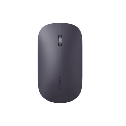 Mouse inalámbrico 2.4 GHz | Ultra Delgado y Silencioso | DPI 1000/1600/2000/4000 (Ajustable)  | Alcance 10m | Scroll de Aluminio | Adaptable a diferentes superficies | Diseño suave al tacto | Contiene Receptor USB | Color Negro.