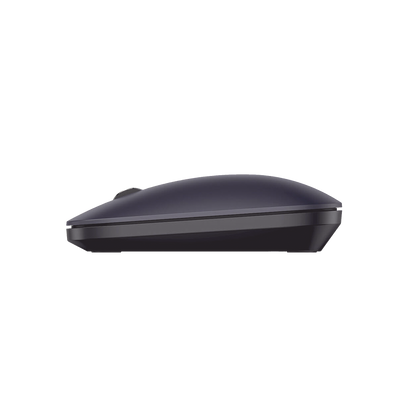 Mouse inalámbrico 2.4 GHz | Ultra Delgado y Silencioso | DPI 1000/1600/2000/4000 (Ajustable)  | Alcance 10m | Scroll de Aluminio | Adaptable a diferentes superficies | Diseño suave al tacto | Contiene Receptor USB | Color Negro.