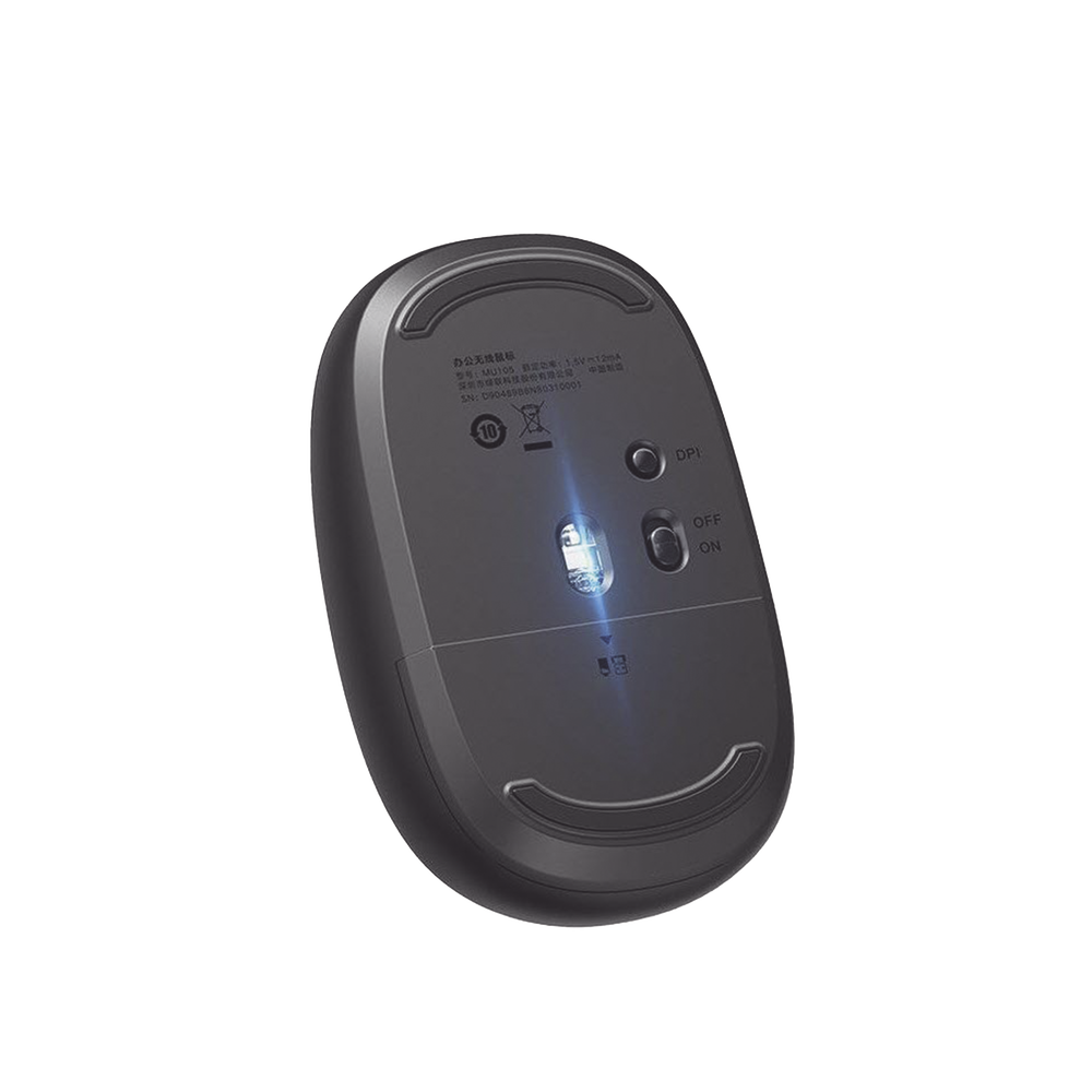 Mouse Inalámbrico 2.4G 800/1200/1600/2400 DPI | Función de 3 botones | Alcance 10m | Silencioso |  Ergonómico | Anti-caída y Anti-interferencias | Batería Alcalina AA incluida  | Midnight Blue.