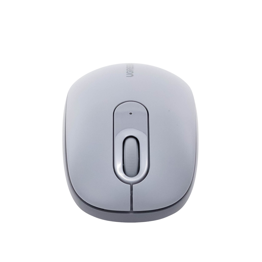 Mouse Inalámbrico 2.4G 800/1200/1600/2400 DPI | Función de 3 botones | Alcance 10m | Silencioso |  Ergonómico | Anti-caída y Anti-interferencias | Batería Alcalina AA incluida  | Color Grey.