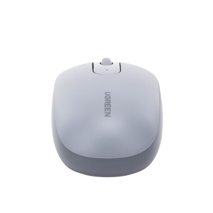 Mouse Inalámbrico 2.4G 800/1200/1600/2400 DPI | Función de 3 botones | Alcance 10m | Silencioso |  Ergonómico | Anti-caída y Anti-interferencias | Batería Alcalina AA incluida  | Color Grey.