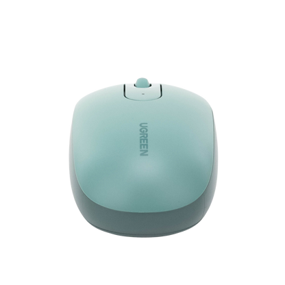 Mouse Inalámbrico 2.4G 800/1200/1600/2400 DPI | Función de 3 botones | Alcance 10m | Silencioso |  Ergonómico | Anti-caída y Anti-interferencias | Batería Alcalina AA incluida  | Color Green.
