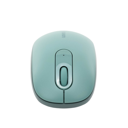 Mouse Inalámbrico 2.4G 800/1200/1600/2400 DPI | Función de 3 botones | Alcance 10m | Silencioso |  Ergonómico | Anti-caída y Anti-interferencias | Batería Alcalina AA incluida  | Color Green.