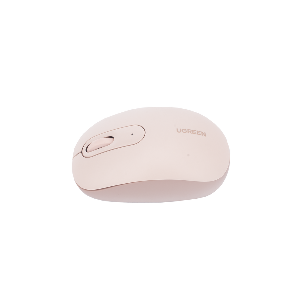 Mouse Inalámbrico 2.4G 800/1200/1600/2400 DPI | Función de 3 botones | Alcance 10m | Silencioso |  Ergonómico | Anti-caída y Anti-interferencias | Batería Alcalina AA incluida  | Color Dusty Pink.