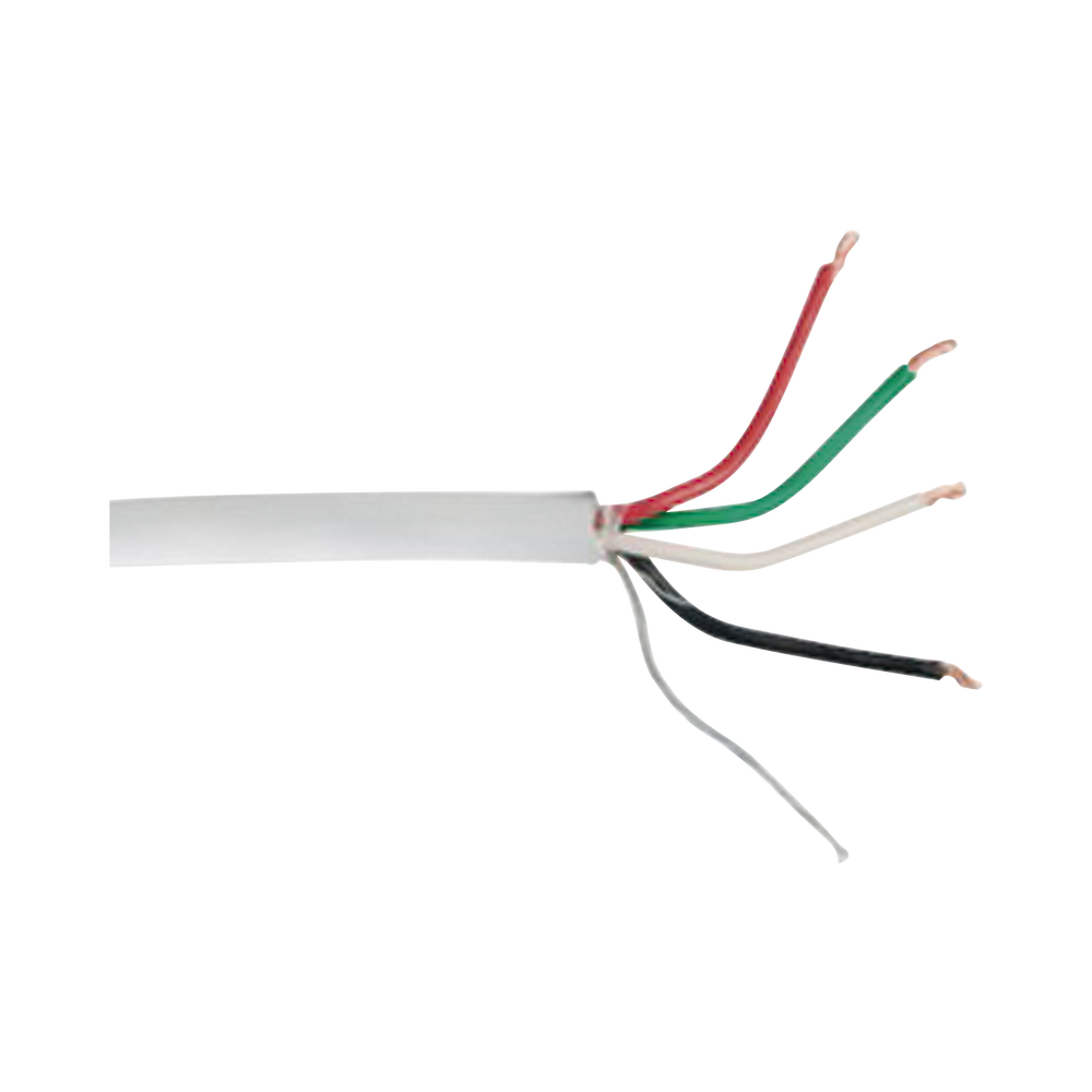 Caja de 305 Metros (1000 Pies) / 4 X 22 AWG / Blindado / CMR, Color Gris. Aplicaciones en Sistemas de Audio, Alarmas y Control de Acceso.
