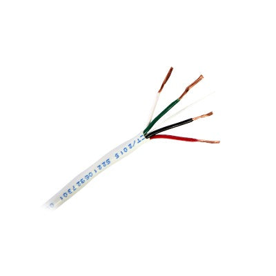 Bobina de 305 Metros (1000 Pies) / Cable de Cobre / 4 X 18 AWG / Tipo Alarmas UL / Para Interior / Color Gris / Para Aplicaciones de Alarmas de Intrusión / Interfonos / TV Porteros / y Multi-Propósito / Hecho en México