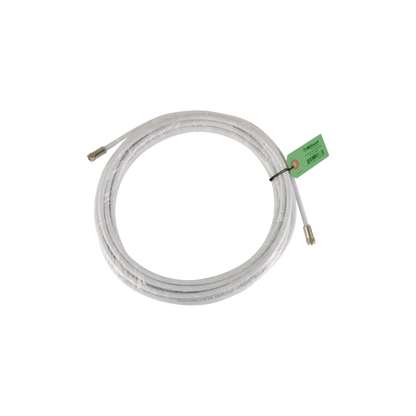 Jumper Coaxial con Cable Tipo RG-6 en Color Blanco de 9.14 Metros (30 Pies) de Longitud y Conectores F Macho en Ambos Extremos. 75 Ohm de Impedancia.