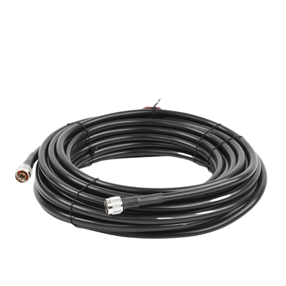 Jumper Coaxial de 50 Ohm con Cable Wilson-400 | Conector N Macho en los Extremos | 15.24 Metros (50 Pies) de Longitud.