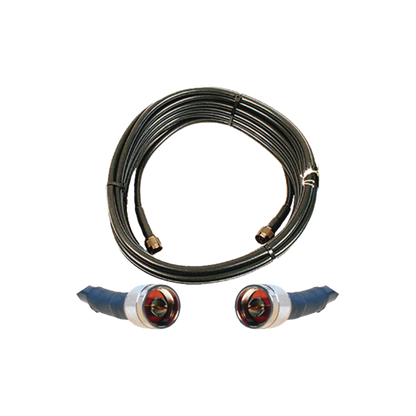 Jumper Coaxial de 50 Ohm con Cable Wilson-400 | Conector N Macho en los Extremos | 15.24 Metros (50 Pies) de Longitud.