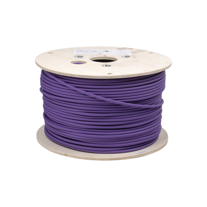 Bobina de Cable Blindado F/UTP de 4 Pares, Z-MAX, Cat6A, Soporte de Aplicaciones 10GBase-T, LS0H (Libre de Gases Toxicos), Color Violeta, 305 Metros (1000 Pies)