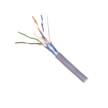 Bobina de Cable Blindado F/UTP de 4 Pares, Z-MAX, Cat6A, Soporte de Aplicaciones 10GBase-T, CM, Color Gris, 305 Metros (1000 Pies)
