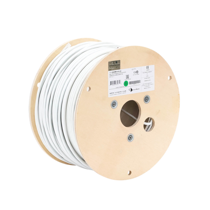 Bobina de Cable Blindado F/UTP de 4 Pares, Z-MAX, Cat6A, Soporte de Aplicaciones 10GBase-T, CM, Color Blanco, 305 Metros (1000 Pies)