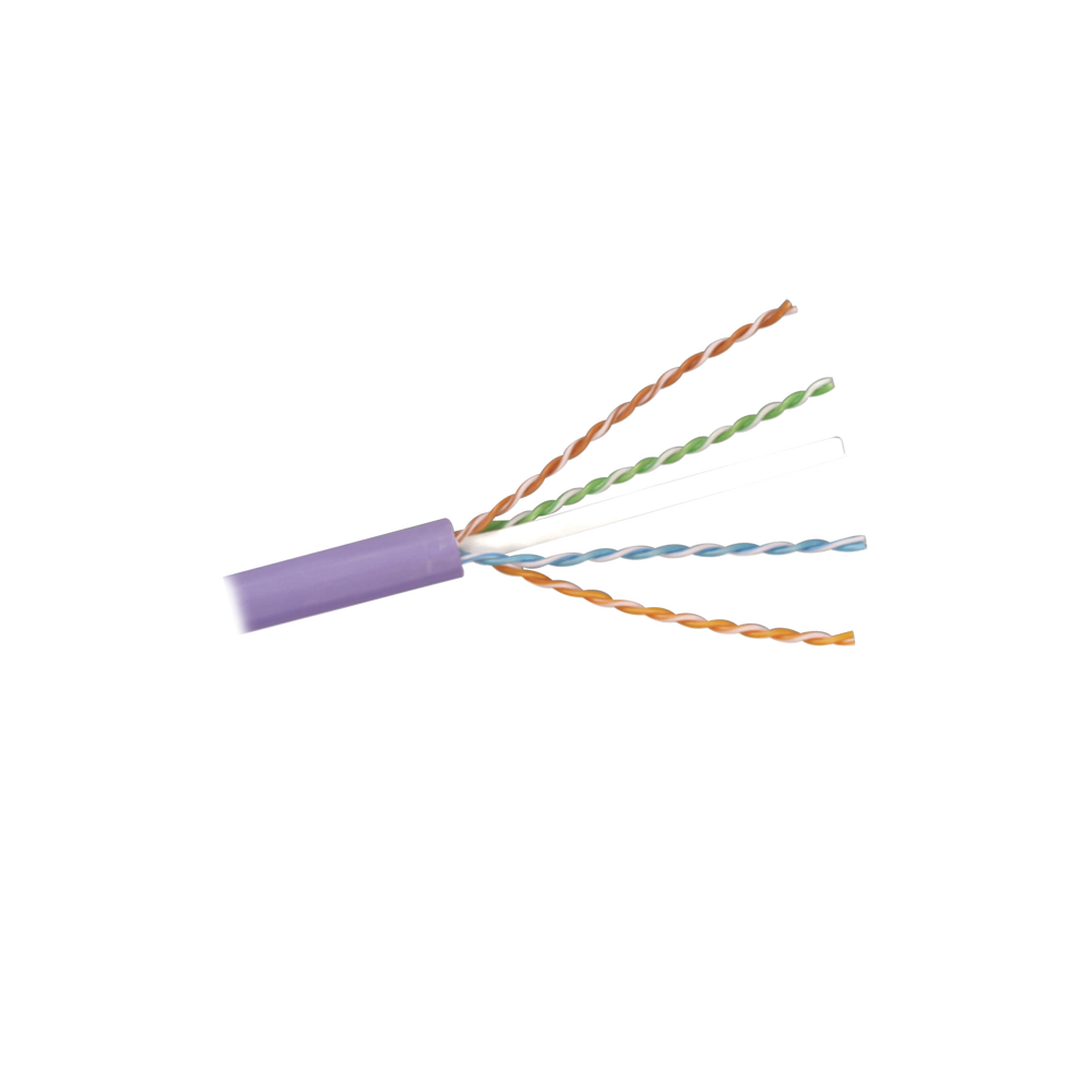 Bobina de Cable U/UTP de 4 Pares, Z-MAX, Cat6A, Soporte de Aplicaciones 10GBase-T, LS0H, Color Violeta, 305 Metros (1000 Pies)